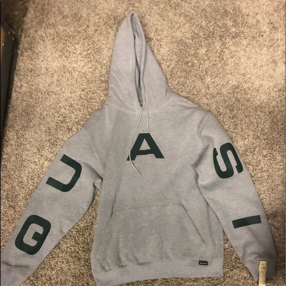 Brand:Quasi logo Grey and dark green screen hood